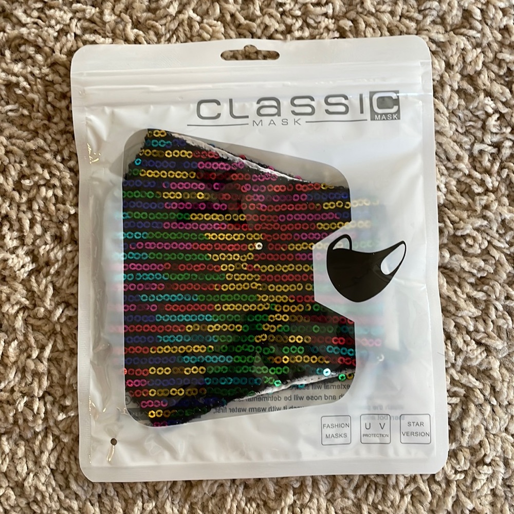 Sequin colorful Mask